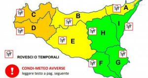 Maltempo, prevista allerta arancione nella Sicilia occidentale