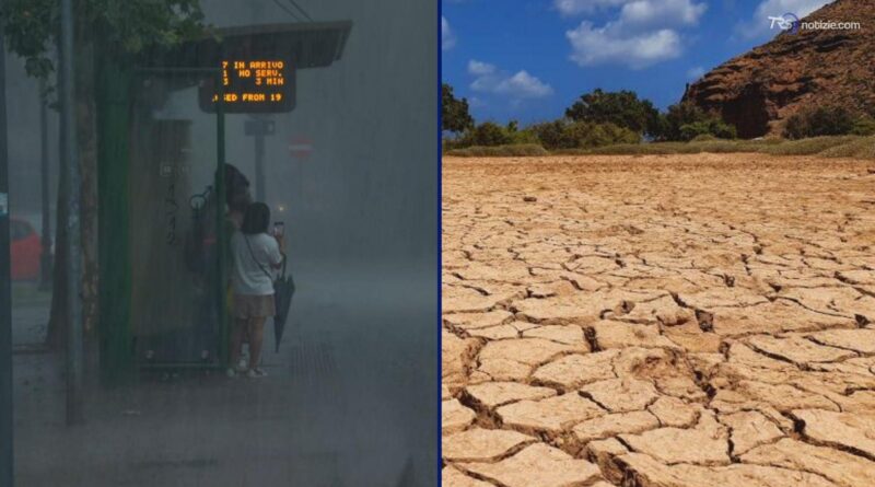 Il meteo spacca l'Italia, tra ondata di calore al Centro Sud e nubifragi al Nord