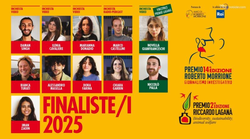 Premi Morrione per giornalismo investigativo e Laganà Biodiversity, Sustainability & Animal Welfare
