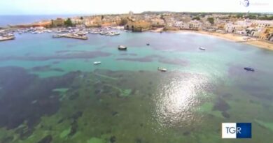 In fiamme una parte del terminal del porto di Favignana