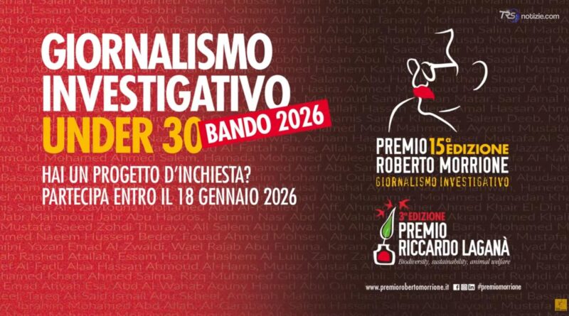 Premio Morrione: è online il bando per giovani under-30 che vogliano realizzare un'inchiesta
