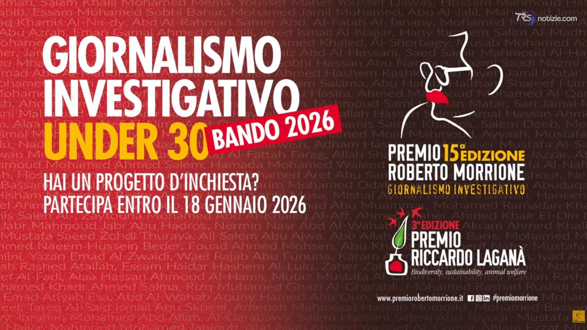 Premio Morrione: è online il bando per giovani under-30 che vogliano realizzare un'inchiesta