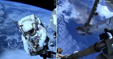 La Terra vista dal casco dell'astronauta: spettacolare spacewalk per riparare il braccio della ISS