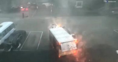 La potenza impressionante del tifone Dolphin: ribalta un Tir come un fuscello nello Zhejiang