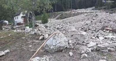 Frane in val di Fiemme: colate detritiche in Trentino, scesi 22mila metri cubi di materiale