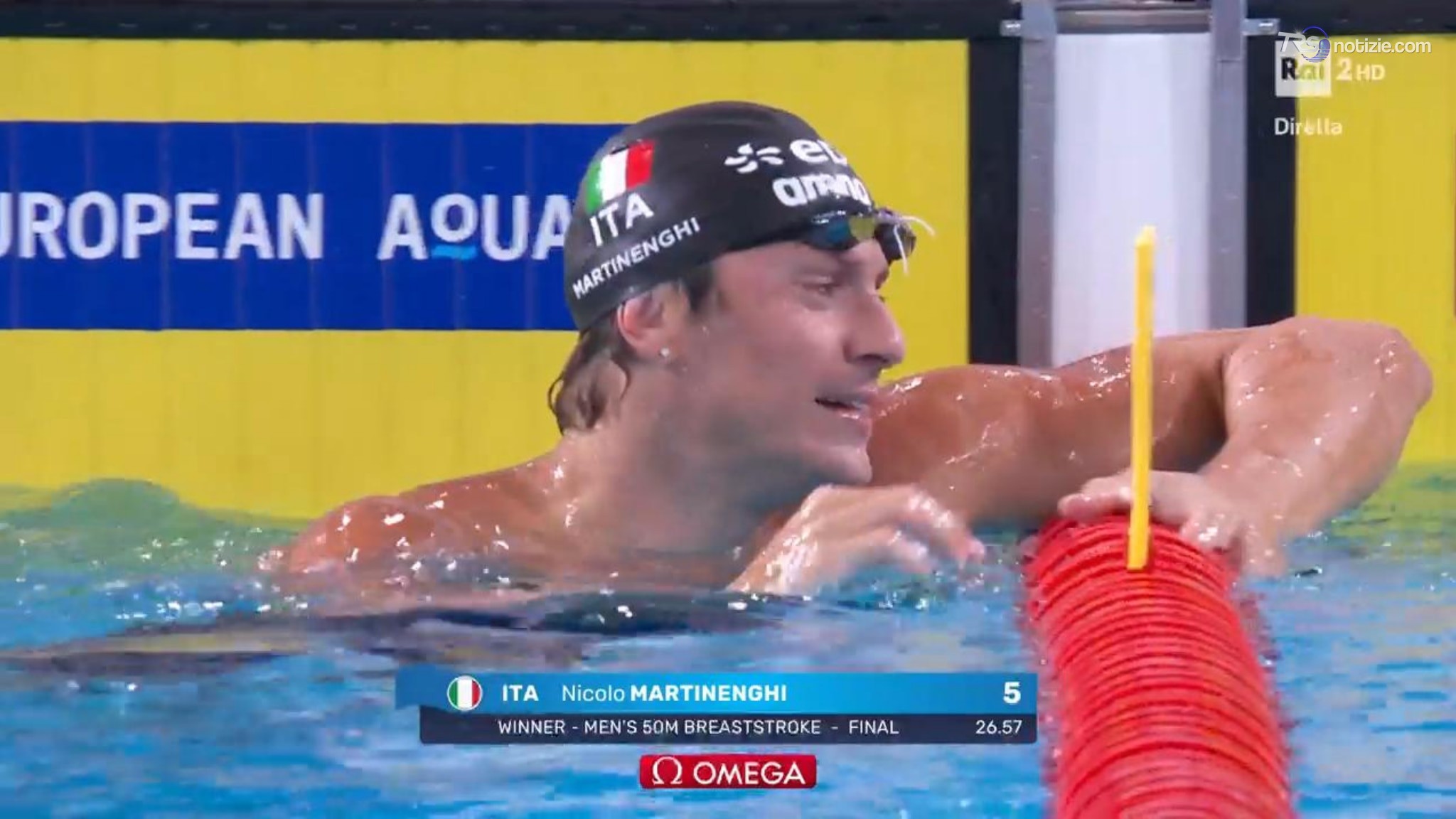 Europei nuoto, 50 rana: doppietta Italia