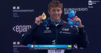 Europei di nuoto. La doppietta azzurra nei 50 rana uomini con Martinenghi e Cerasuolo. Premiazione