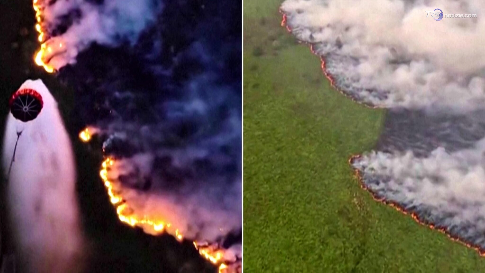 La battaglia contro gli incendi vista dal cielo: i Chinook olandesi sul fronte del fuoco in Belgio