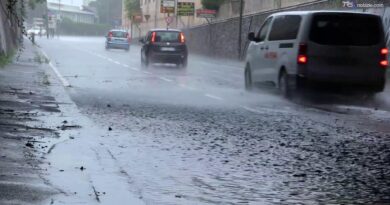 Allagamento a Pegli dopo una notte di forti temporali in provincia di Genova