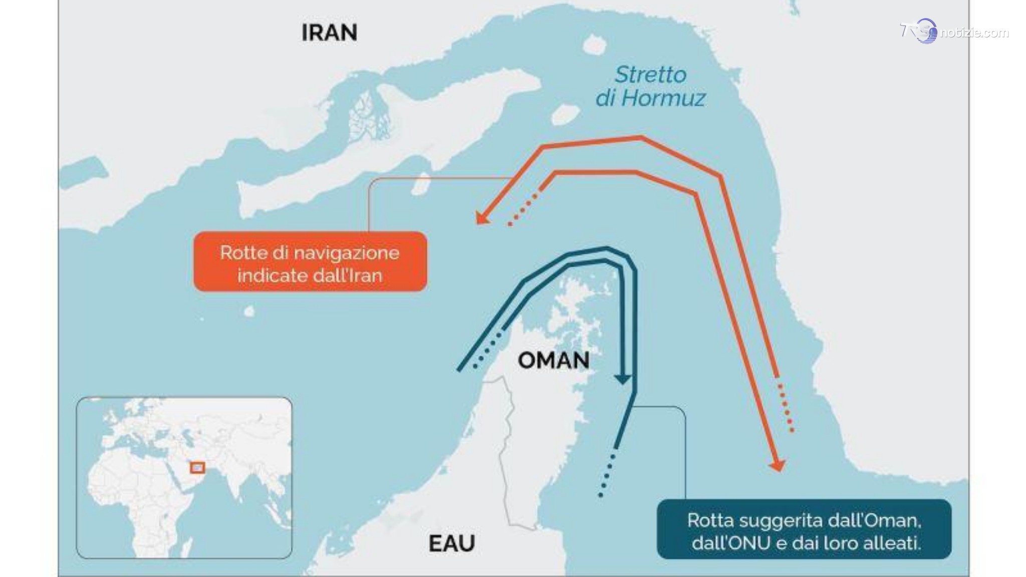 Iran: intesa con Oman su Stretto Hormuz