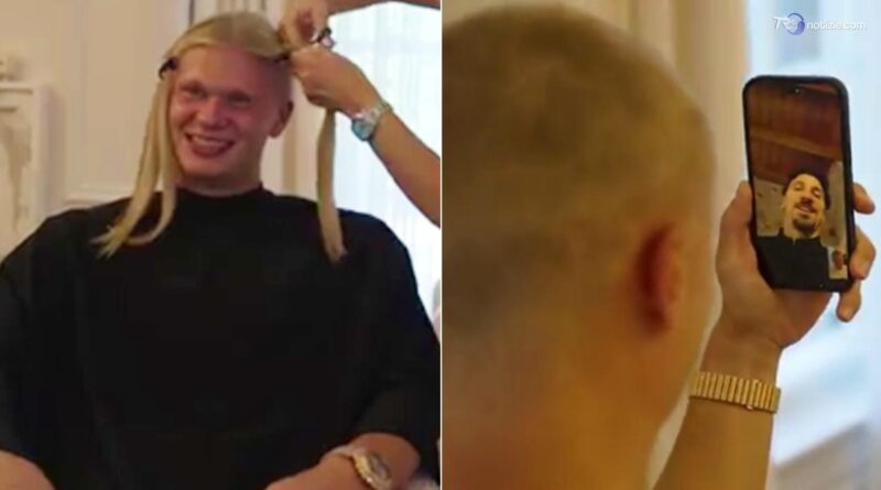 Haaland si rasa i capelli: le reazioni di Ibrahimovic e Guardiola