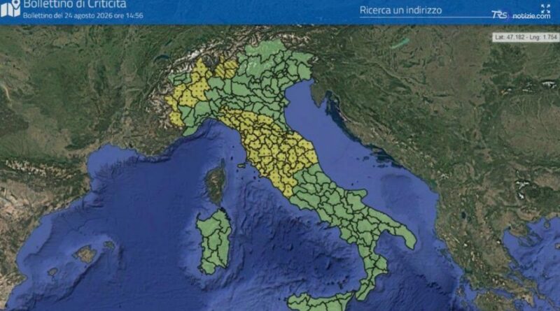 Maltempo, diverse allerte gialle al Centro-Nord, poi torna caldo e bel tempo