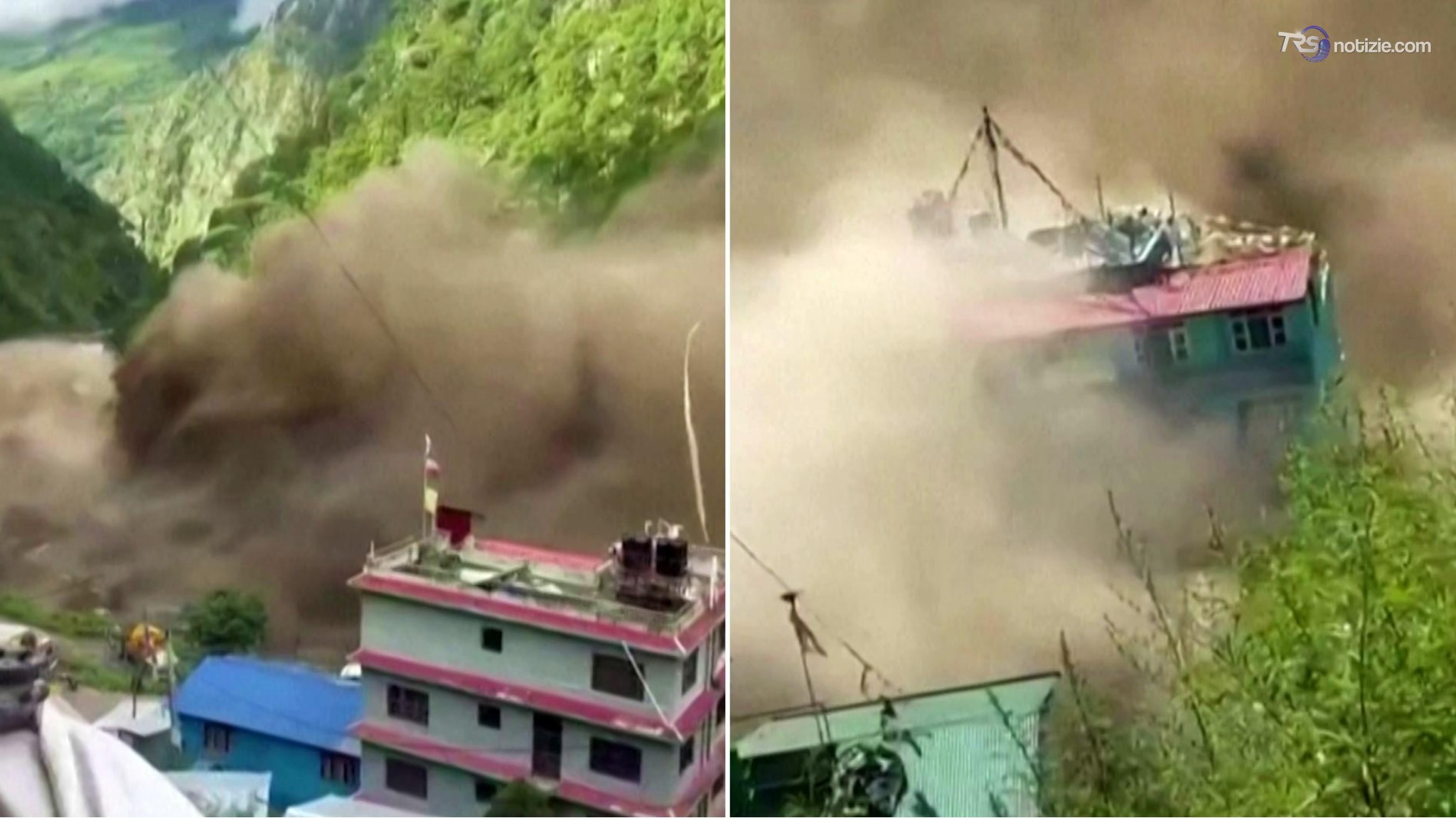 Inondazioni improvvise in Nepal: la furia dell’acqua sommerge case e strade, le immagini