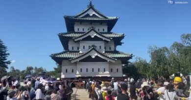 Giappone, centinaia di persone spostano a mano la torre da 400 tonnellate di un antico castello