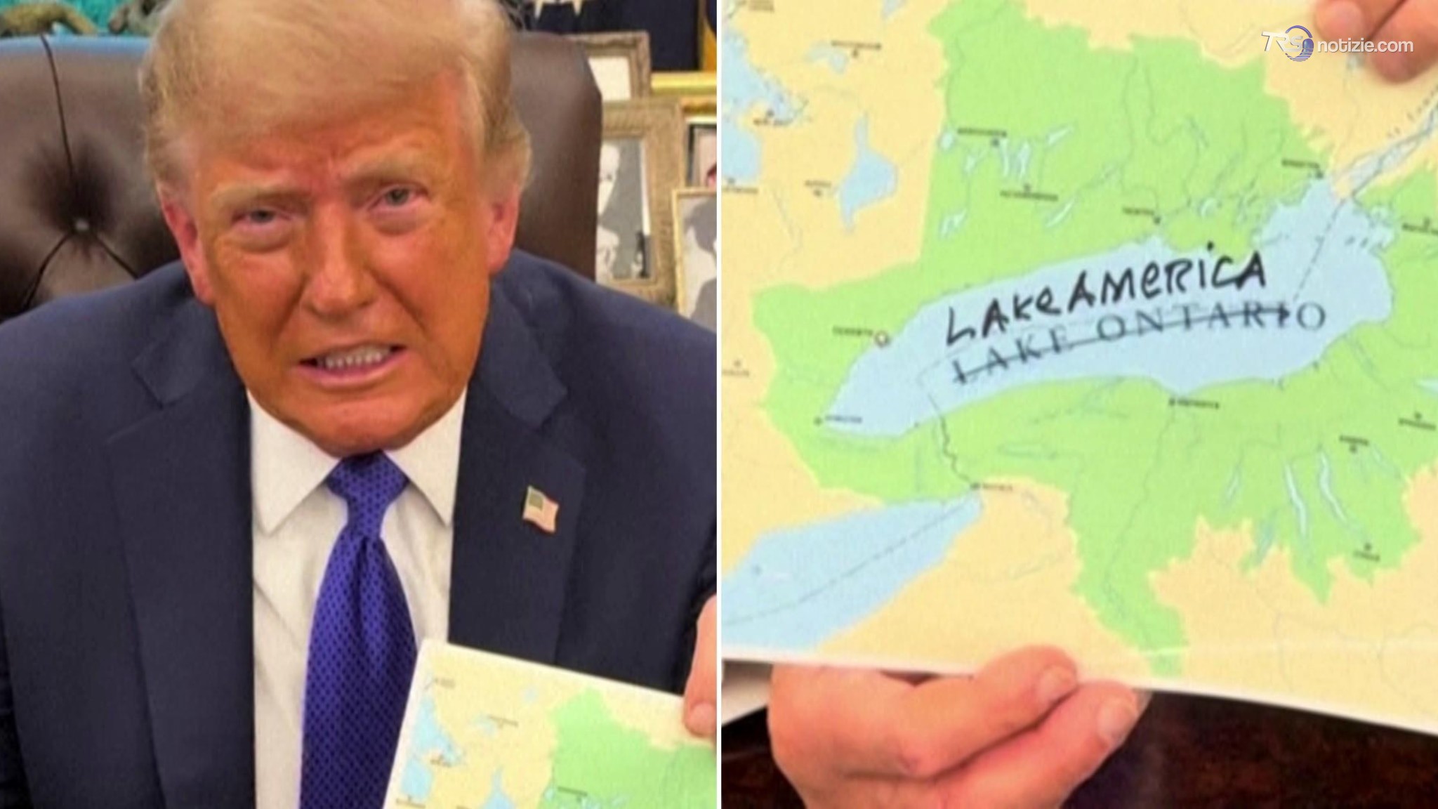 Trump sfida il Canada e ribattezza il lago Ontario: «Sarà lago America»