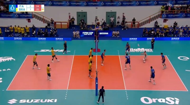 Pallavolo maschile, l'Italia batte il Brasile e saluta Messina