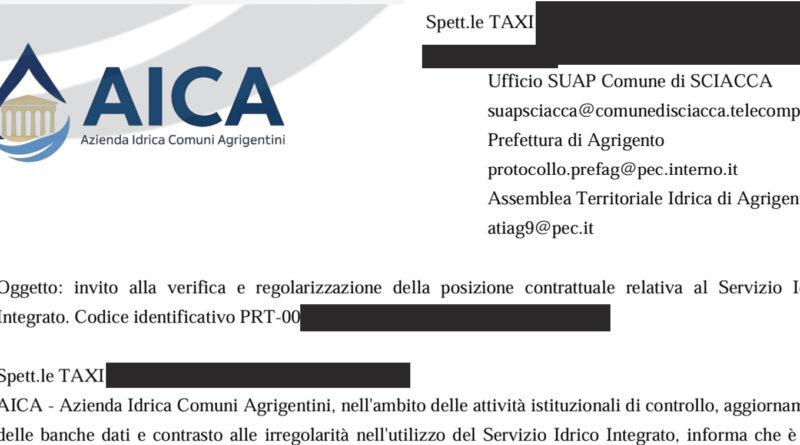 AICA, segnalate bollette anomale: dubbi sulle utenze collegate alle attività economiche