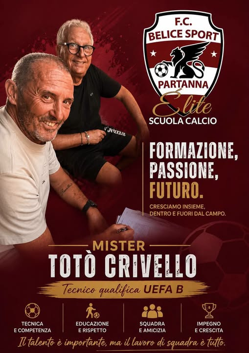 Belice Sport Partanna, Salvatore Crivello entra nello staff tecnico