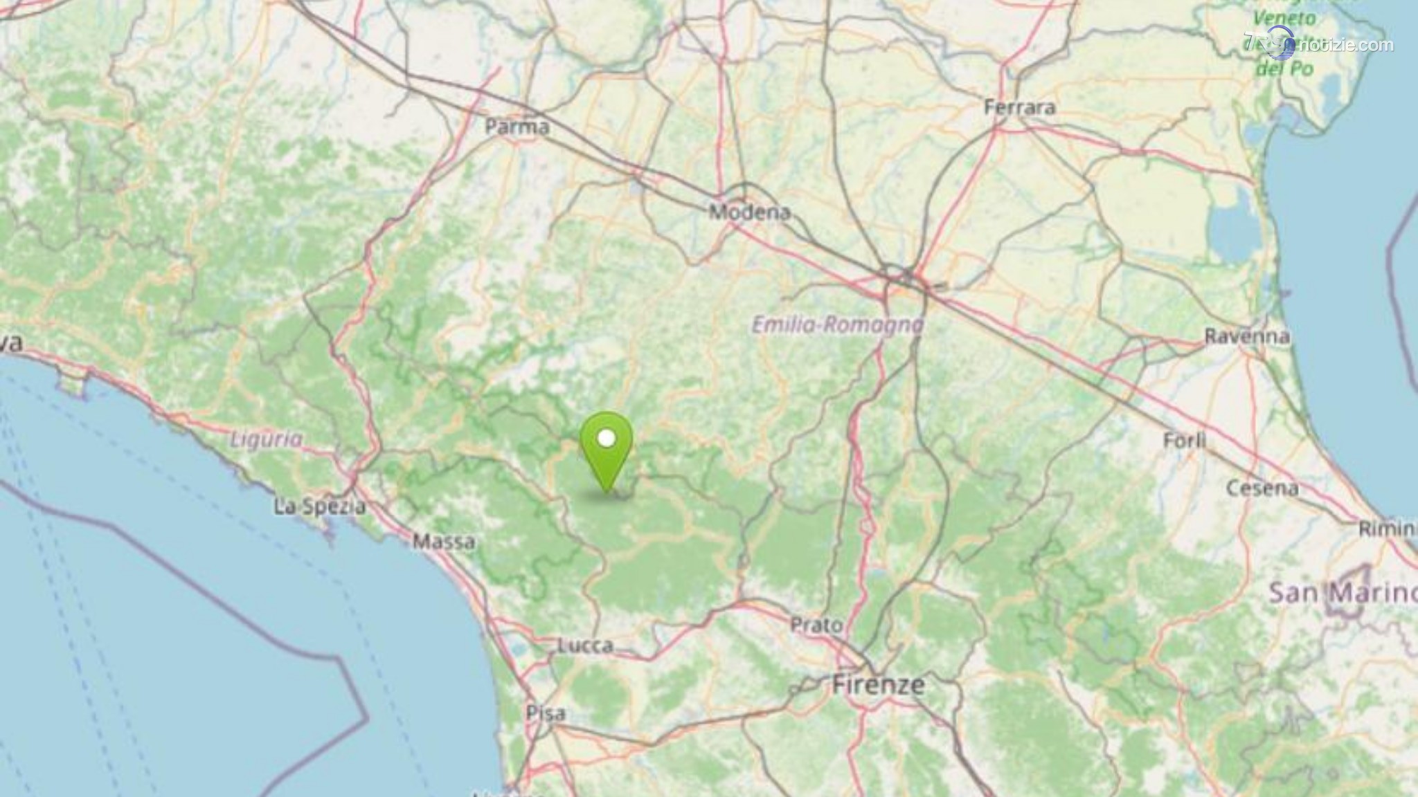 Terremoto di magnitudo 3.2 in Toscana, al confine con l’Emilia