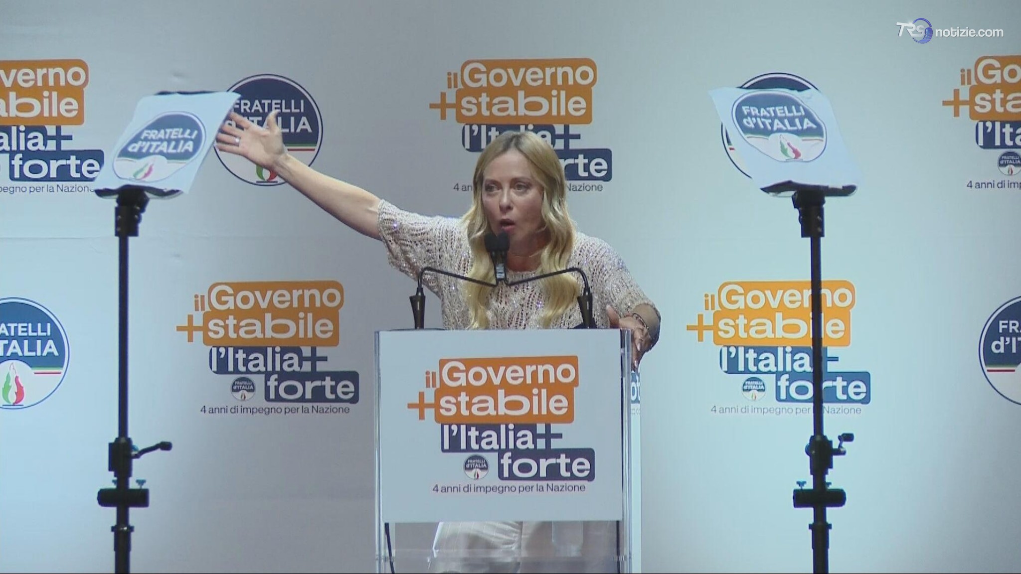 Meloni: fieri di consenso oggi più alto