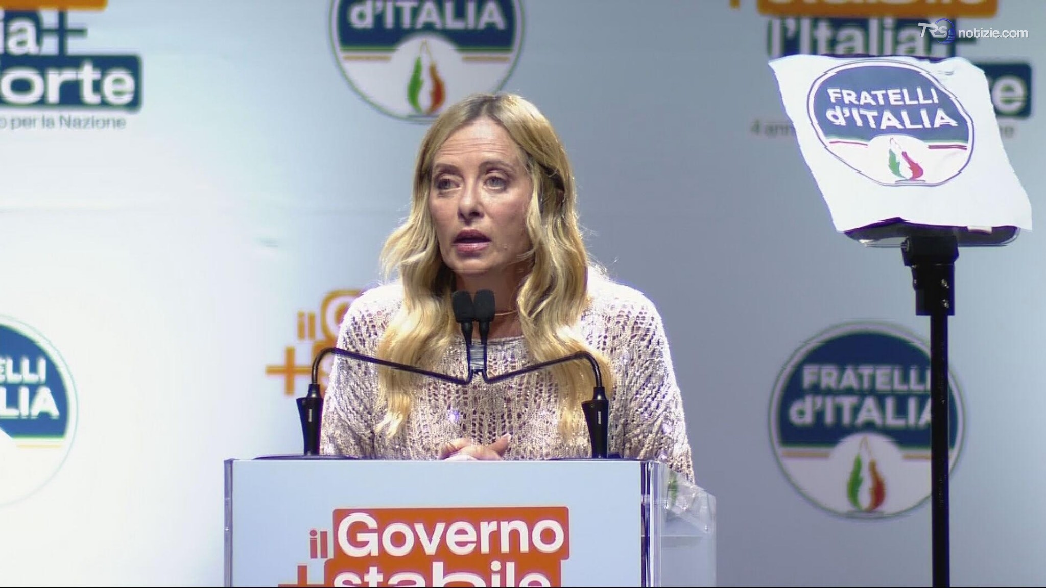 Meloni a festa FdI: onore servire Italia