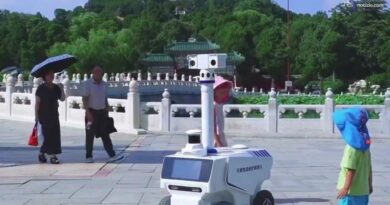 Come in Star Wars: ecco i robot pulitori che si aggirano per i parchi cinesi a Pechino
