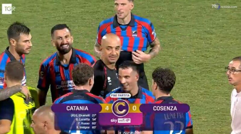 Prove di rinascita per il Catania: poker al Cosenza
