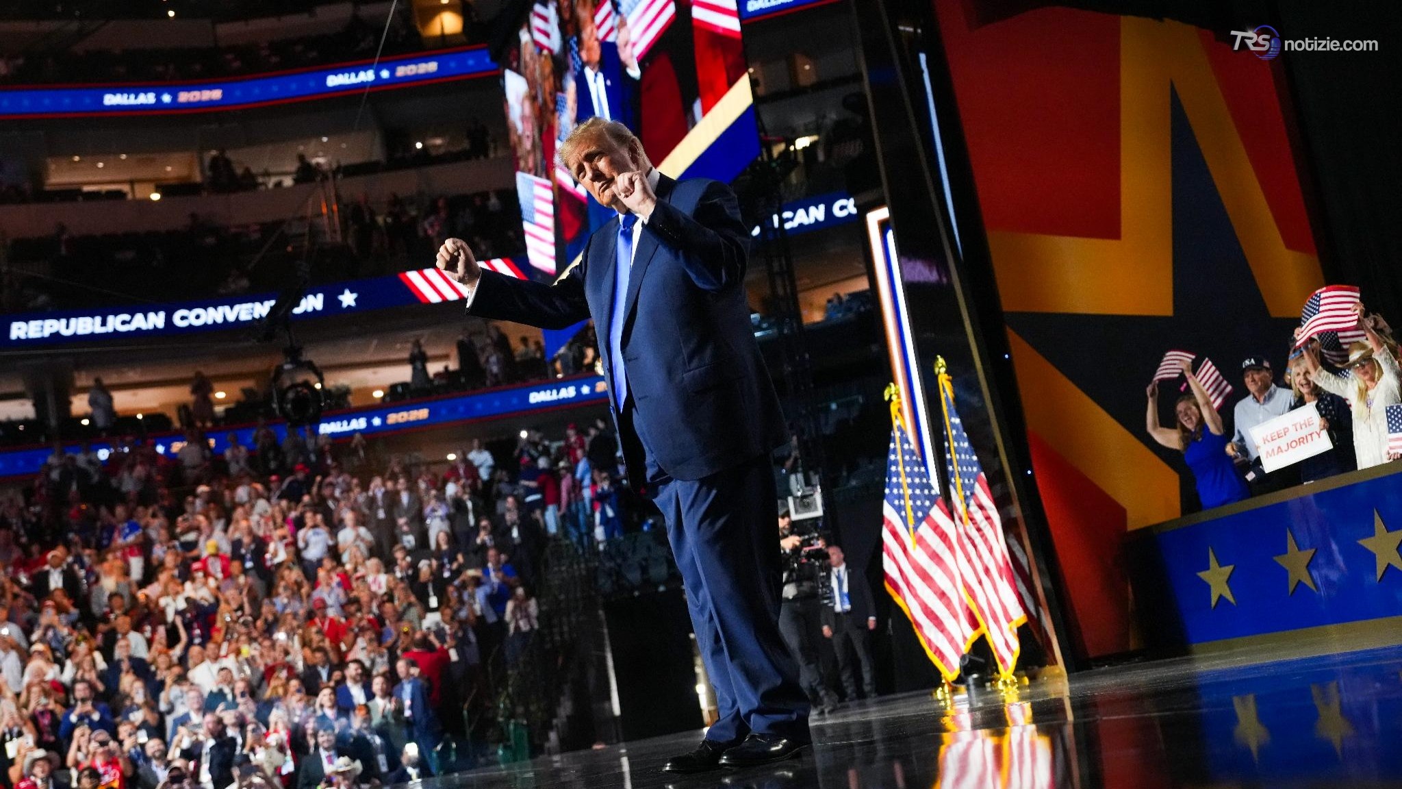 Chiusura della Convention Repubblicana. Prima parla Vance e poi torna Trump