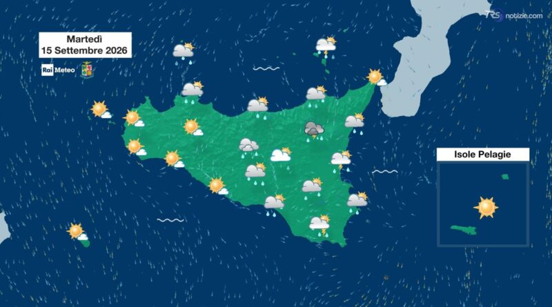Le previsioni meteo di oggi, 15 settembre: acquazzoni sparsi e temperature in calo