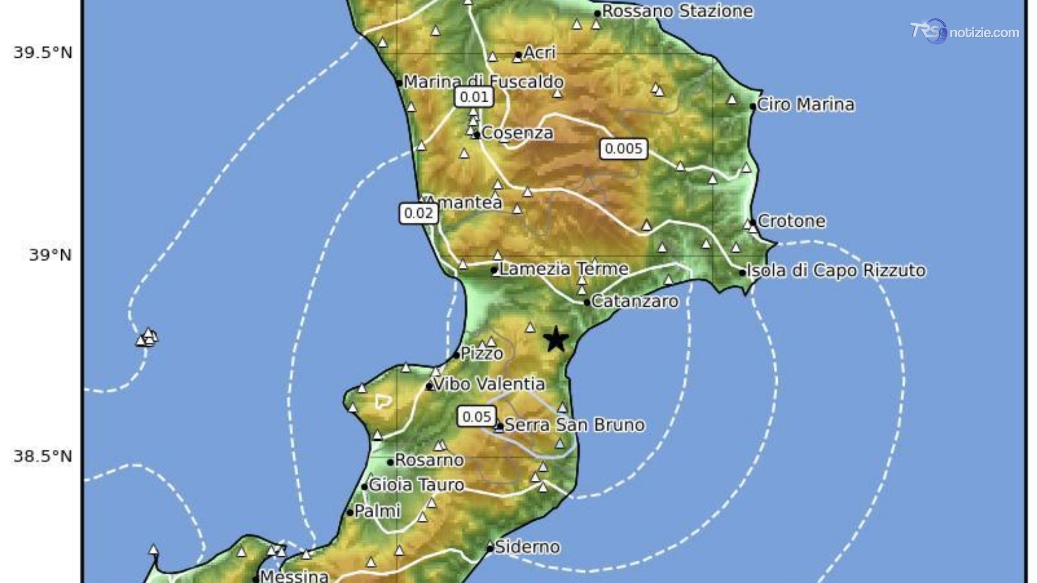Sciame sismico nel Catanzarese, 9 scosse in 4 ore
