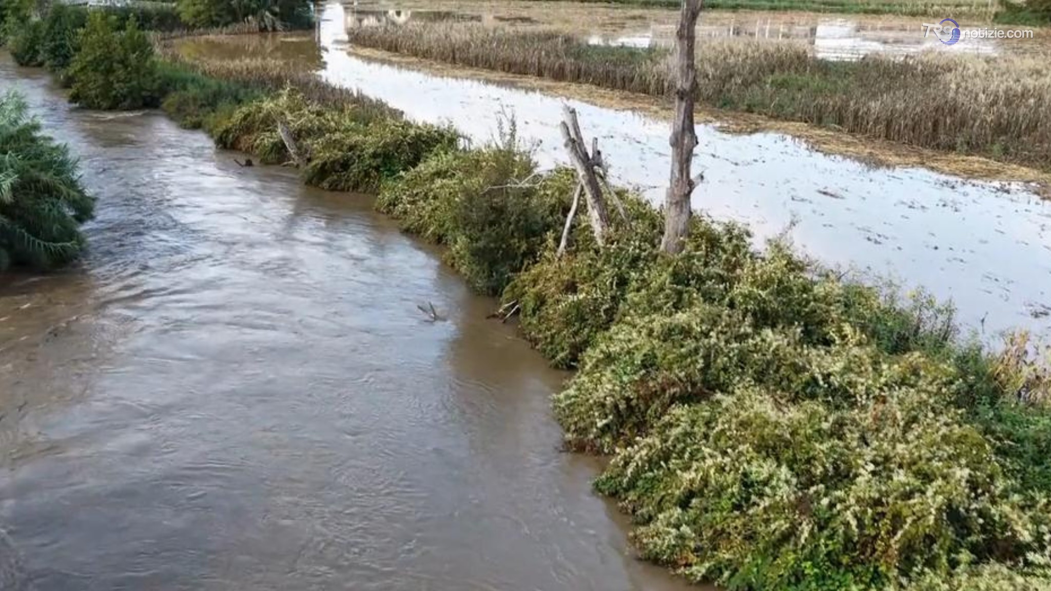 Fiume Lambro in piena a Monza: le immagini dal drone