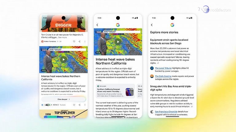Google, test su Discover con la funzione "Dive deeper": ecco la sintesi con l'IA prima dei link