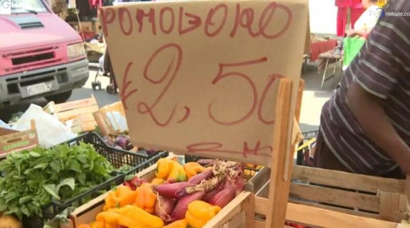 Inflazione climatica, prezzi record di frutta e verdura
