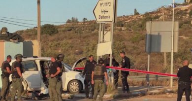 Le forze israeliane rispondono a un sospetto attacco con investimento in Cisgiordania