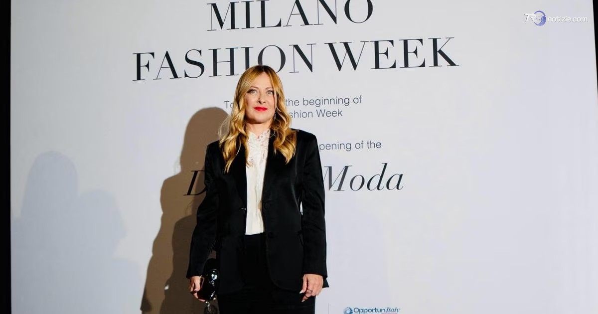 La premier Meloni alla cena di gala della Milano Fashion Week