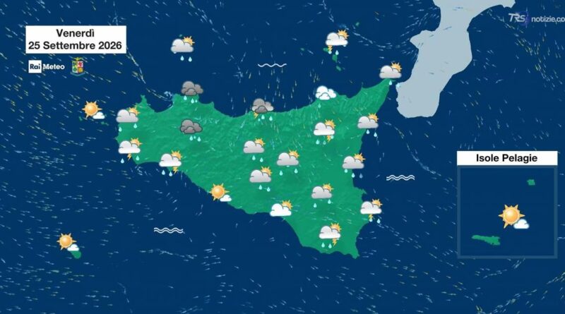 Le previsioni del tempo per venerdì 25 e per il week end