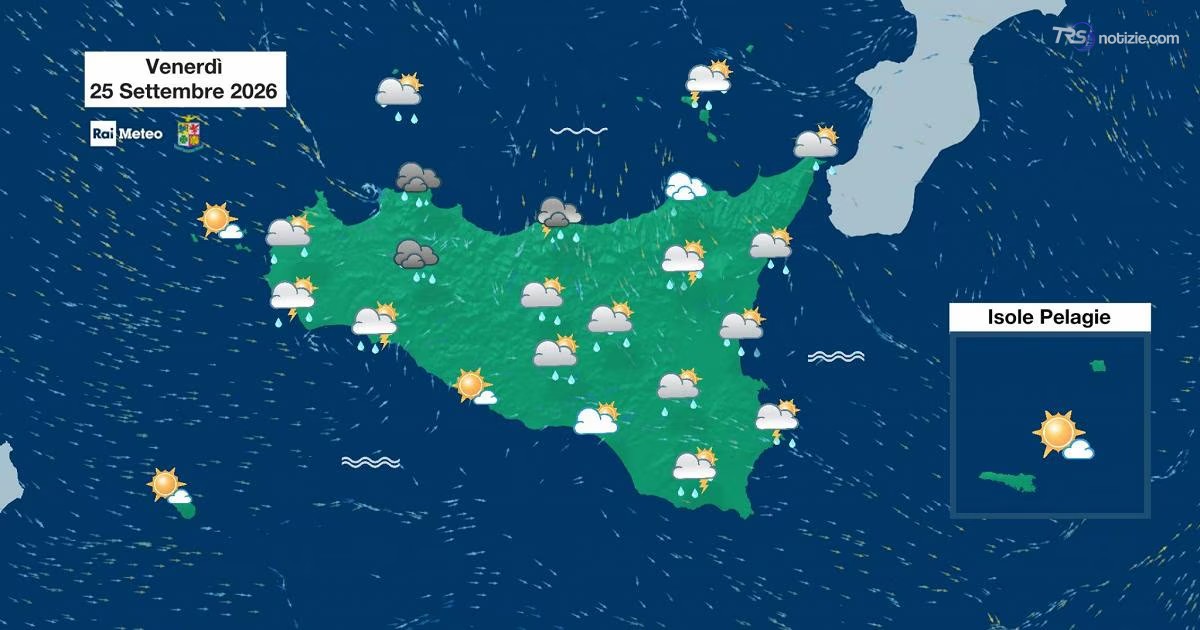Le previsioni del tempo per venerdì 25 e per il week end