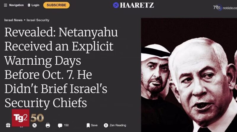 Egitto: Netanyahu informato prima del 7 ottobre
