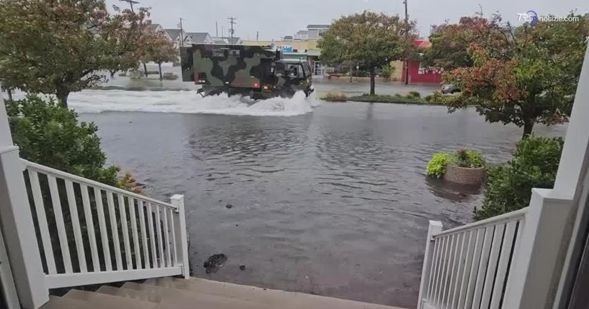 Tempesta in New Jersey, l’acqua arriva fino alla porta di casa