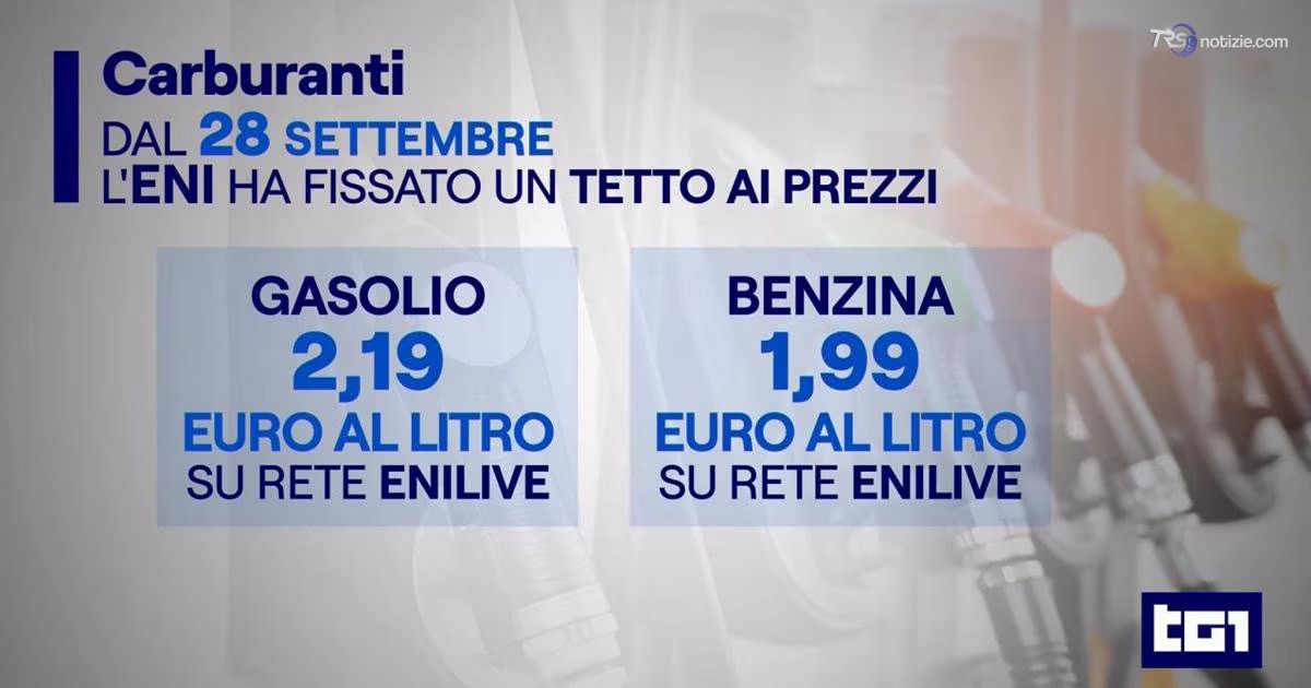 Caro carburanti, da domani la mossa di Eni: tetto al diesel (2,19 euro/litro) e alla benzina (1,9)