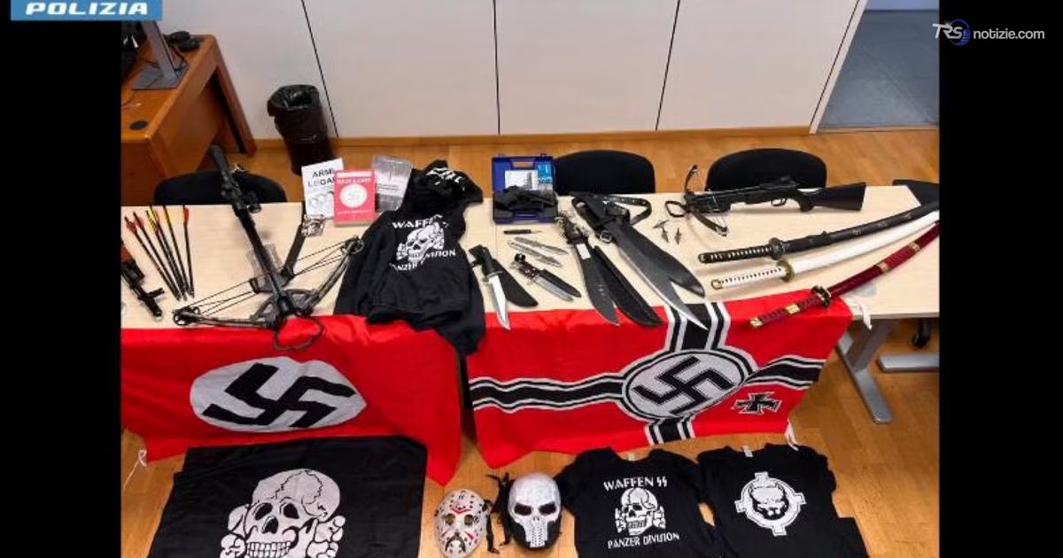 Suprematismo neonazista, arrestato un 17enne: in casa manuali per attentati e armi bianche