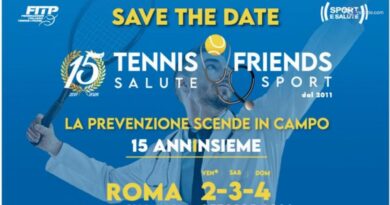 Tennis&Friends, al Foro Italico tre giorni tra salute e sport. Arriva Notte bianca della prevenzione