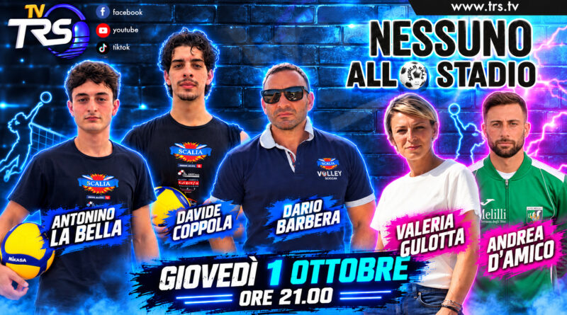 “Nessuno allo Stadio”, giovedì puntata speciale: spazio alla Scalia Volley e al campionato d'Eccellenza