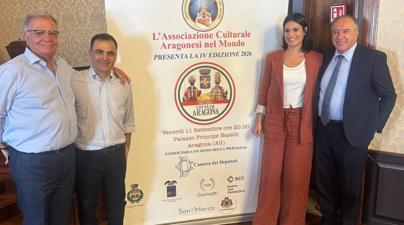 Premio “Città di Aragona”, cinque personalità d’origine aragonese premiate nella IV edizione