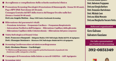 Fastucafest 2026, l’ASP di Agrigento porta a Raffadali la “Piazza della Salute”