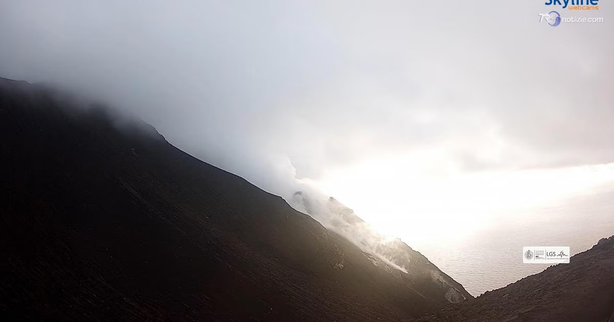 Segnali di risveglio dello Stromboli con un nuovo flusso lavico