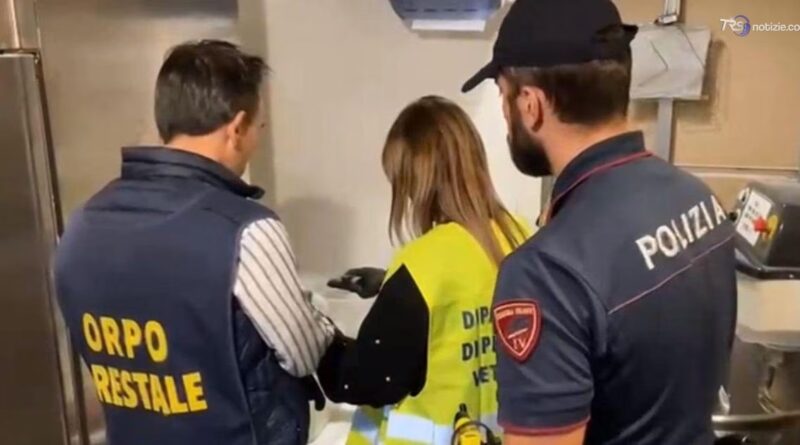 Sequestrati in un ristorante 110 chili di cibo non tracciato