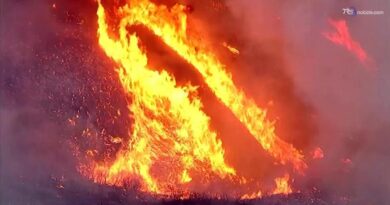 California, il Bouquet Fire divampa: le immagini aeree dell'incendio