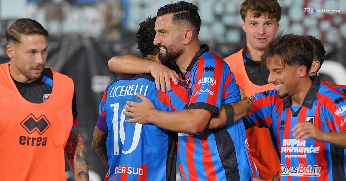 Seconda vittoria consecutiva per il Catania, il sigillo di Coda su rigore