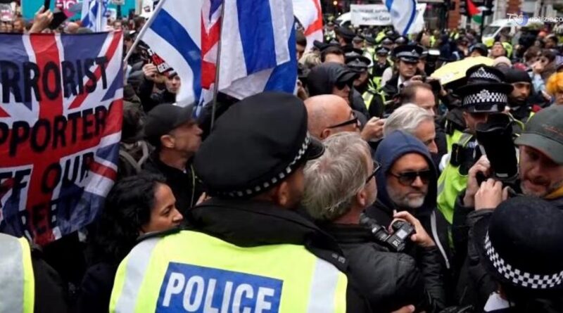 Londra, studenti pro-Pal contestati da contromanifestazione